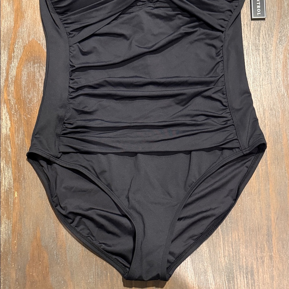 NWT La Blanca Women's Black One-Piece Swimsuit‎ Size 16 - Picture 5 of 11